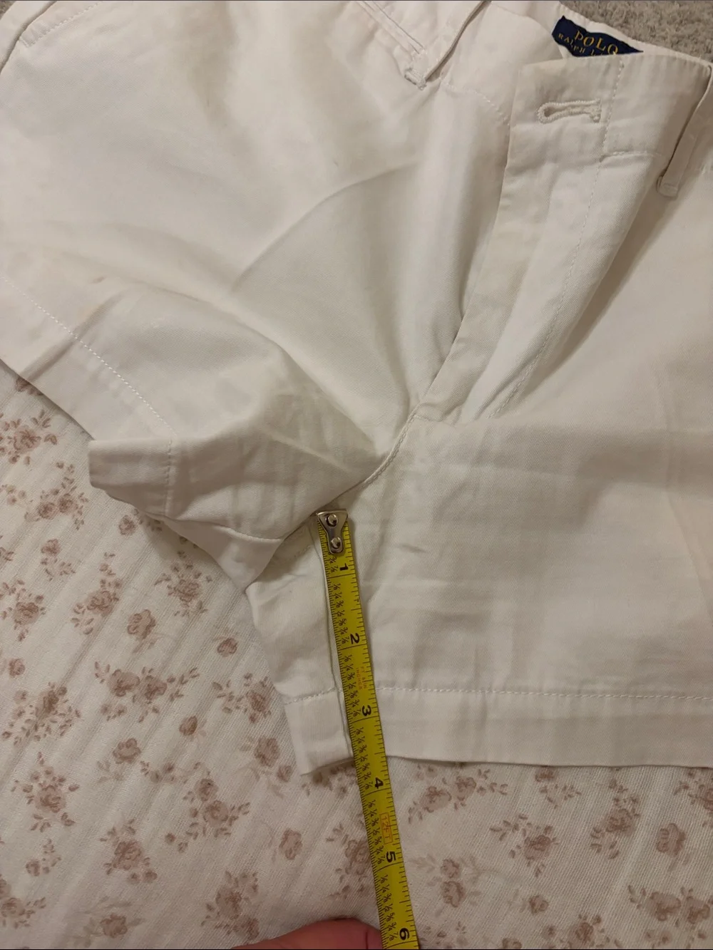 Polo by Ralph Lauren White Chino Shorts with Blue Pony